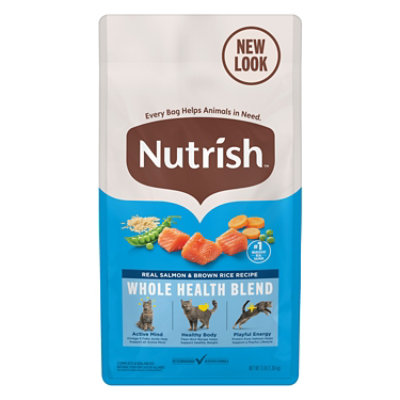Rachael Ray Nutrish Dry Cat Food Super Premium Real Salmon & Brown Rice Recipe - 3 Lb - Image 1