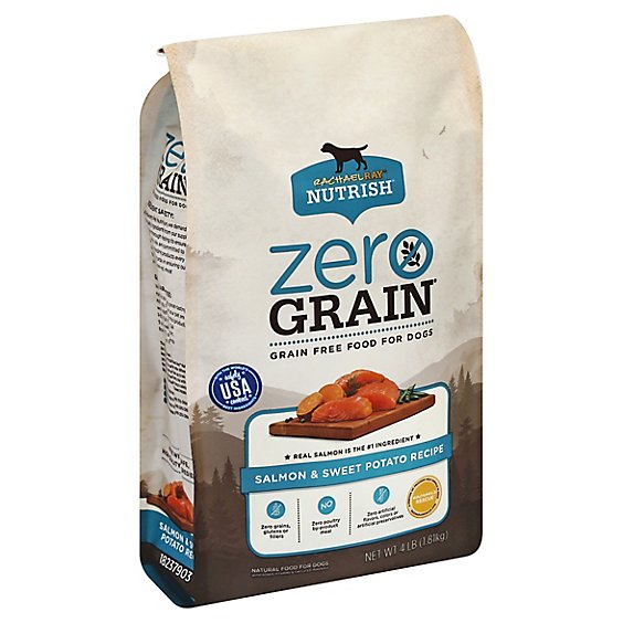 Rachael Ray Nutrish Zero Grain Food for Dogs Salmon & Sweet Potato Recipe Bag - 4 Lb