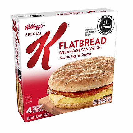 Special K Flatbread Breakfast Sandwiches Bacon Egg and Cheese - 13.4 Oz - Image 2