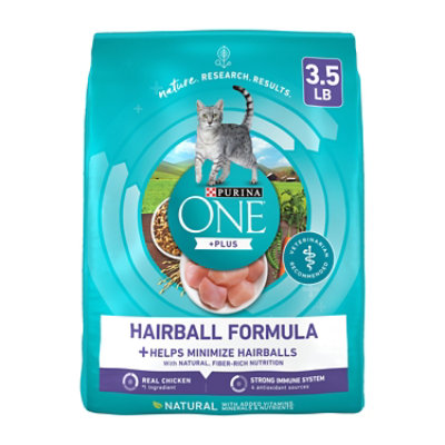 Purina ONE Hairball Formula Real Chicken Dry Cat Food - 3.5 Lb - Image 1