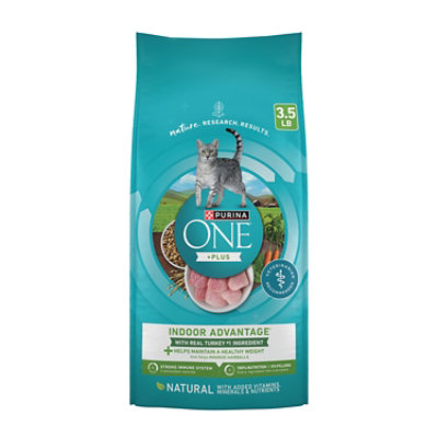 Purina ONE Indoor Advantage Real Turkey Dry Cat Food - 3.5 Lb - Image 1