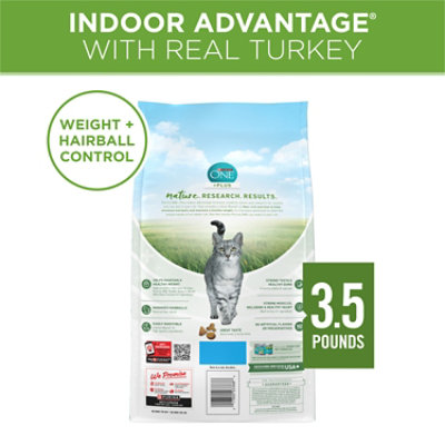 Purina ONE Indoor Advantage Real Turkey Dry Cat Food - 3.5 Lb - Image 2