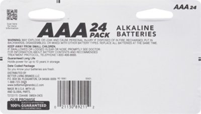 Signature SELECT Batteries Alkaline AAA Guaranteed Long Lasting - 24 Count - Image 5