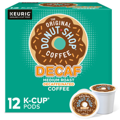 The Original Donut Shop Decaf Medium Roast Coffee K Cup Pods - 12 Count