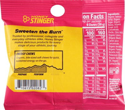 Honey Stinger Org Energy Chews Smoothie - 1.8 Oz - Image 6