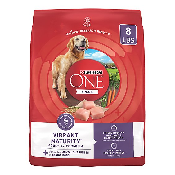 Purina ONE Vibrant Maturity Chicken Dry Dog Food - 8 Lb