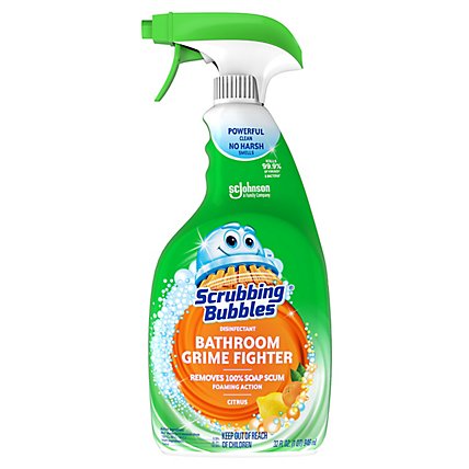 Scrubbing Bubbles Bathroom Grime Fighter Spray Citrus 32 FL OZ - Image 2