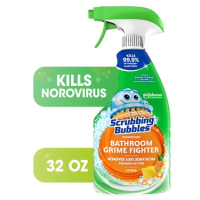 Scrubbing Bubbles Bathroom Grime Fighter Citrus Disinfectant Trigger Bottle - 32 Fl. Oz.