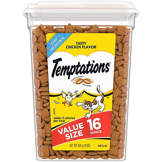 Temptations Tasty Chicken Flavor Classic Crunchy And Soft Cat Treats  - 16 Oz