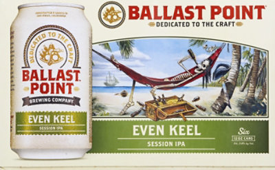 Ballast Point Craft Beer Even Keel Session IPA Cans - 6-12 Fl. Oz. - Image 3