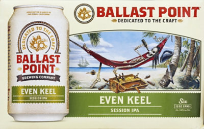Ballast Point Craft Beer Even Keel Session IPA Cans - 6-12 Fl. Oz. - Image 2