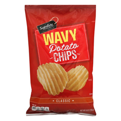 Signature SELECT Potato Chips Wavy Classic - 8 Oz