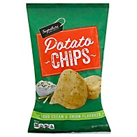 Signature SELECT Potato Chips Sour Cream & Onion - 7.75 Oz - Image 1