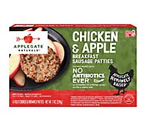 Applegate Natural Chicken & Apple Breakfast Sausage Patties Frozen - 7oz