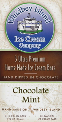 Whidbey Island Ice Cream Co. Chocolate Mint Ice Cream Bars 3 Pack - 9 Fl. Oz. - Image 2