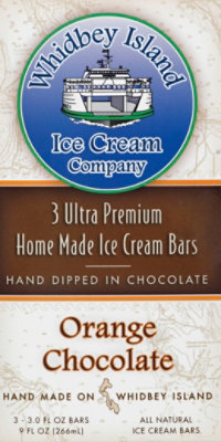 Whidbey Island Ice Cream Co. Orange Chocolate Ice Cream Bars 3 Pack - 9 Fl. Oz. - Image 2