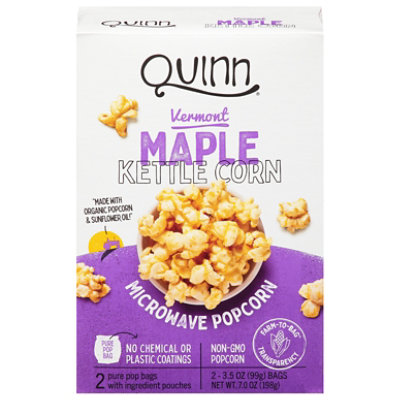 Quinn Popcorn Microwave Vermont Maple & Sea Salt - 2-3.5 Oz - Image 3