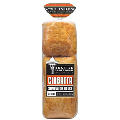 Seattle International Baking Company Sourdough Ciabatta Sandwich Rolls - 21.6 Oz - Image 2