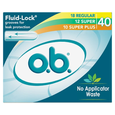 o.b. Original Tampons Digital Applicator Free Multi Pack - 40 Count - Image 1