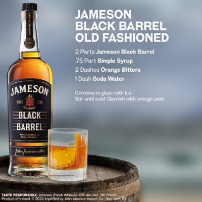 Jameson Whiskey Irish Triple Distilled Black Barrel 80 Proof - 750 Ml - Image 3