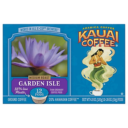 Kauai Coffee Coffee Arabica K-Cups Medium Roast Garden Isle - 12-0.35 Oz - Image 1