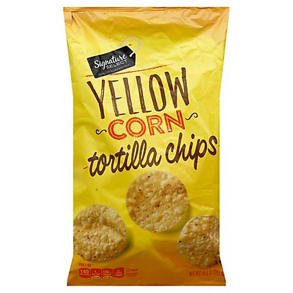 Signature SELECT Tortilla Chips Yellow Corn Bag - 10.5 Oz - Image 1