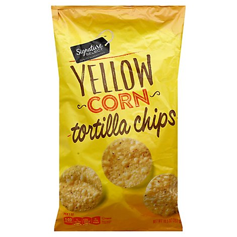 Signature SELECT Tortilla Chips Yellow Corn Bag - 10.5 Oz
