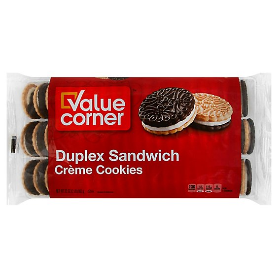 Value Corner Cookies Sandwich Creme Duplex - 32 Oz