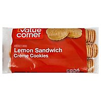 Value Corner Cookies Sandwich Creme Lemon - 32 Oz - Image 1