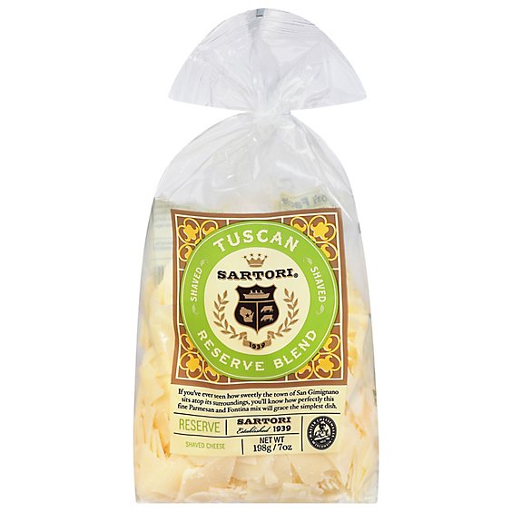 Sartori Cheese Tuscan Blend Shaved - 8 Oz