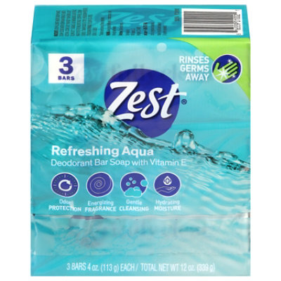 Zest Aqua Bar Soap 3-Bar - 3-4 Oz - Image 2