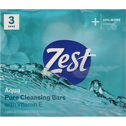 Zest Aqua Bar Soap 3-Bar - 3-4 Oz - Image 2