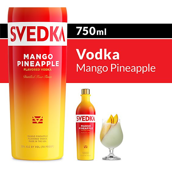 SVEDKA Mango Pineapple Flavored Vodka 70 Proof - 750 Ml