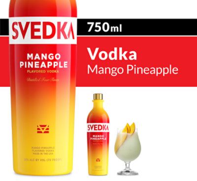  SVEDKA Vodka Mango Pineapple Flavor 70 Proof - 750 Ml 