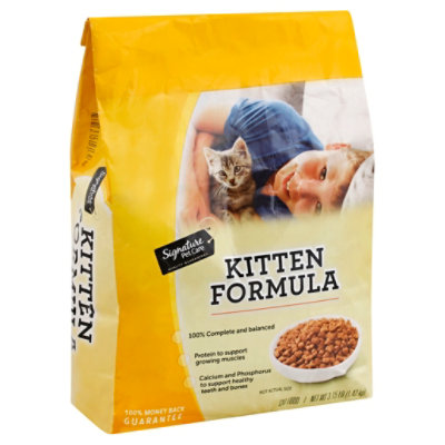 kitten food yellow bag