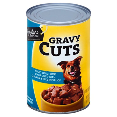 Signature Pet Care Dog Food With Chicken & Rice In Gravy Can - 22 Oz