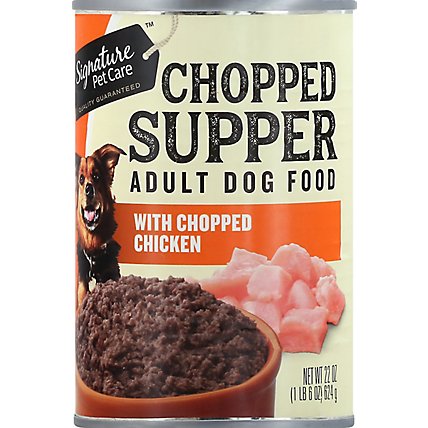 Signature Pet Care Dog Food Chopped Supper Adult Chunky Chicken Dinner Can - 22 Oz - Image 2