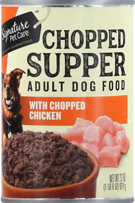 Signature Pet Care Dog Food Chopped Supper Adult Chunky Chicken Dinner Can - 22 Oz - Image 2