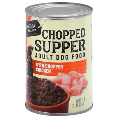 Signature Pet Care Dog Food Chopped Supper Adult Chunky Chicken Dinner Can - 22 Oz