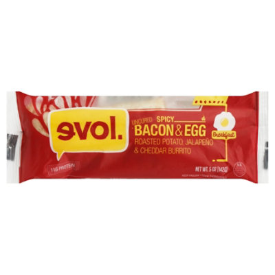 Evol Burrito Spicy Uncured Bacon & Egg - 5 Oz