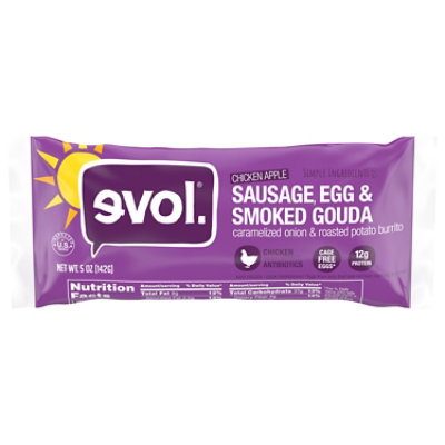 Evol Burrito Lean & Fit Chicken Apple Sausage Egg & Smoked Gouda - 5 Oz