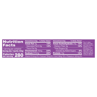 Evol Burrito Lean & Fit Chicken Apple Sausage Egg & Smoked Gouda - 5 Oz - Image 2
