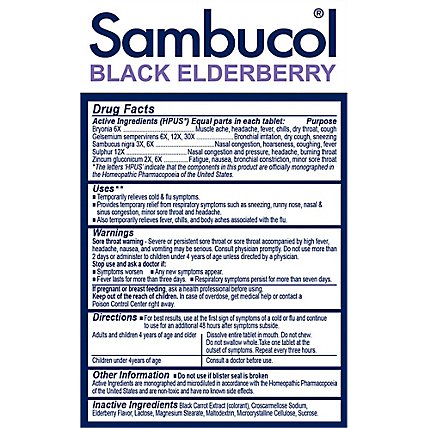 Sambucol Cold & Flu Relief Quick Dissolve Tablets - 30 Count - Image 5