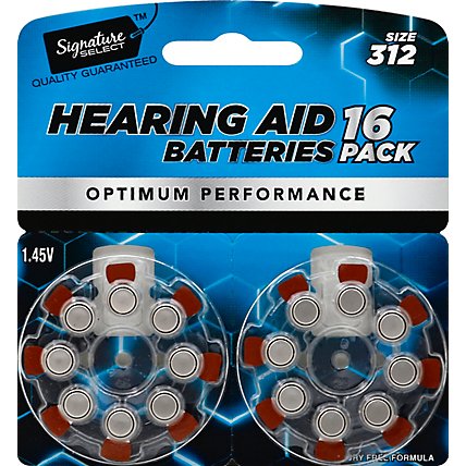Signature SELECT Batteries Hearing Aid Optimum Performance Size 312 1.45V - 16 Count - Image 2