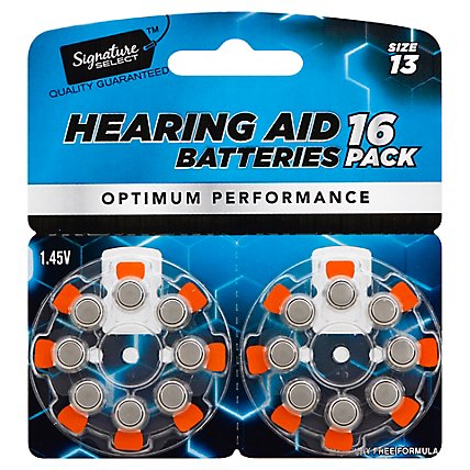 Signature SELECT Batteries Hearing Aid Optimum Performance Size 13 1.45V - 16 Count - Image 1