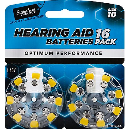 Signature SELECT Batteries Hearing Aid Optimum Performance Size 10 1.45V - 16 Count - Image 2