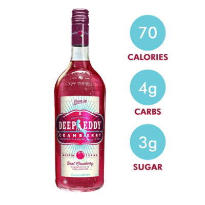 Deep Eddy Vodka Cranberry Flavored 70 Proof - 750 Ml - Image 3