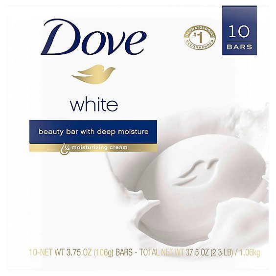 Dove Beauty Bar White - 10-4 Oz