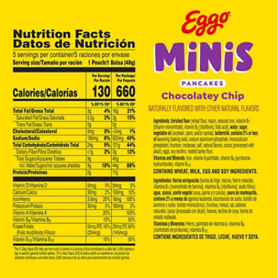 Eggo Mini Frozen Pancakes Breakfast Chocolatey Chip 5 Count - 8.4 Oz - Image 3