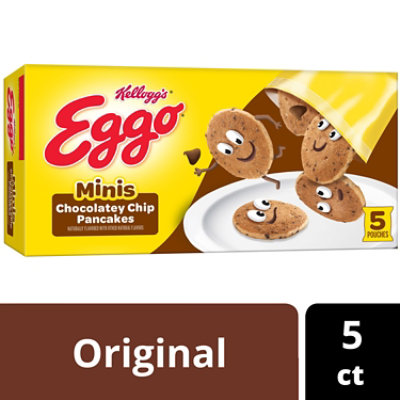  Eggo Bites Frozen Pancakes Chocolatey Chip Single Serve Easy Breakfast 5 Count - 8.4 Oz 